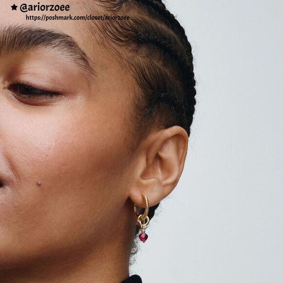 Pandora July True Red Eternity Circle Dangle Charm|Pendant - Picture 2 of 2